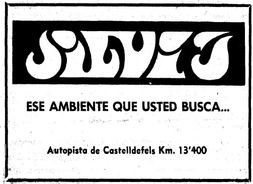 Anunci de la discoteca Silvi's de Gav Mar publicat al diari LA VANGUARDIA el 10 d'octubre de 1970